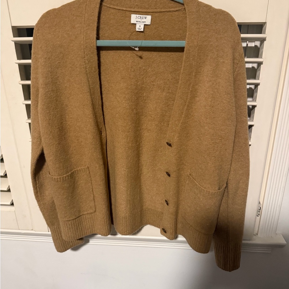 J. Crew Women's Tan Cozy Cardigan Sweater